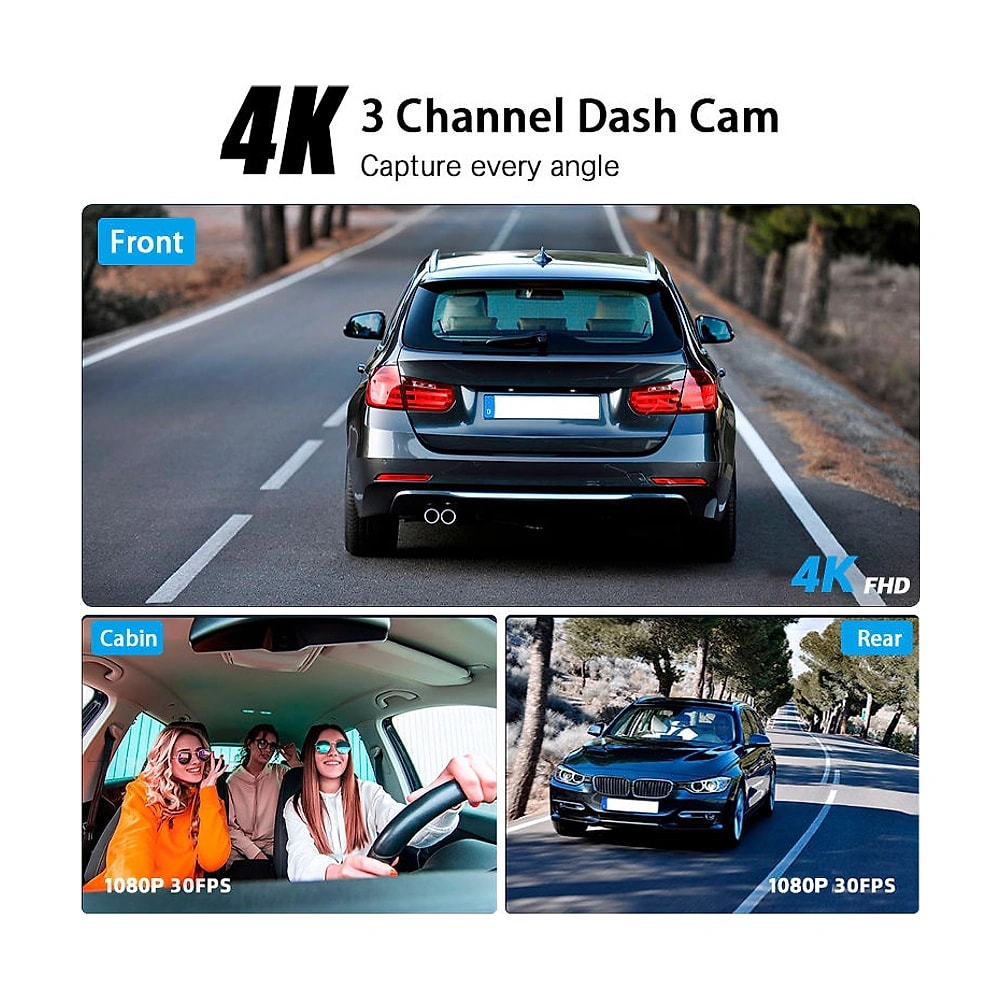 DashCam 4K Trio GPS, vue 4